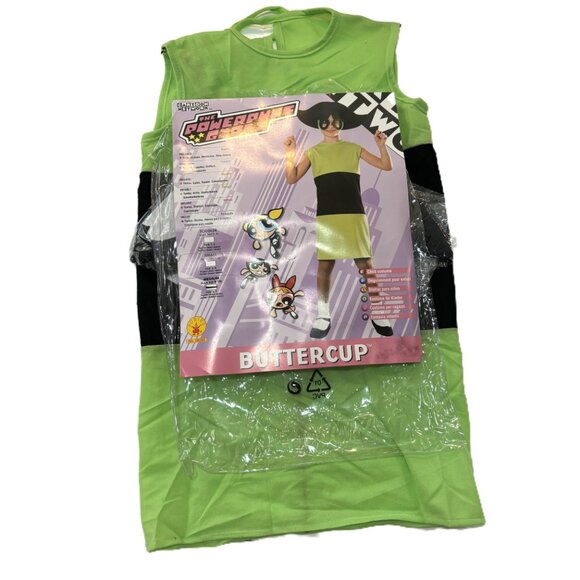 Powerpuff Girls  Buttercup  Rubie’s Costume #38566 Size 8-10 NWT NOS - Picture 3 of 11